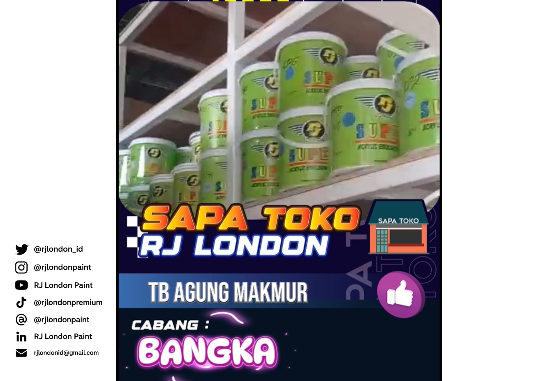 Sapa Toko Cabang Bangka: Perjalanan Mitra Setia RJ London di Toko Agung Makmur Tanjung Pandan